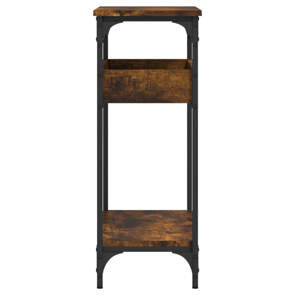 vidaXL Konsolentisch mit Ablage Räuchereiche 75x29x75cm Holzwerkstoff