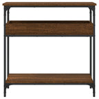 vidaXL Konsolentisch mit Ablage Braun Eichen-Optik 75x29x75cm