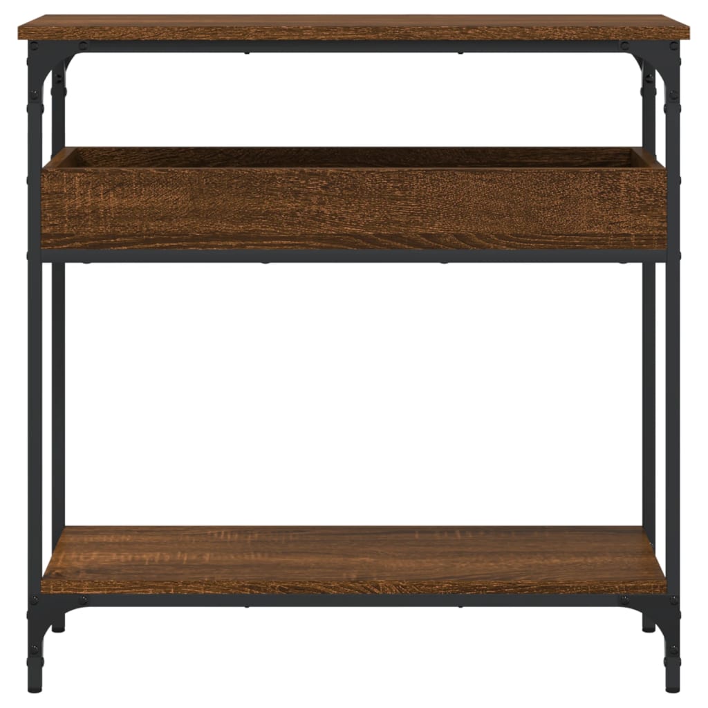 vidaXL Konsolentisch mit Ablage Braun Eichen-Optik 75x29x75cm