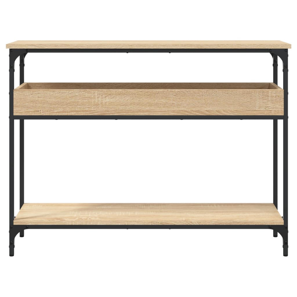 vidaXL Konsolentisch mit Ablage Sonoma-Eiche 100 x 29 x 75 cm Holzwerkstoff