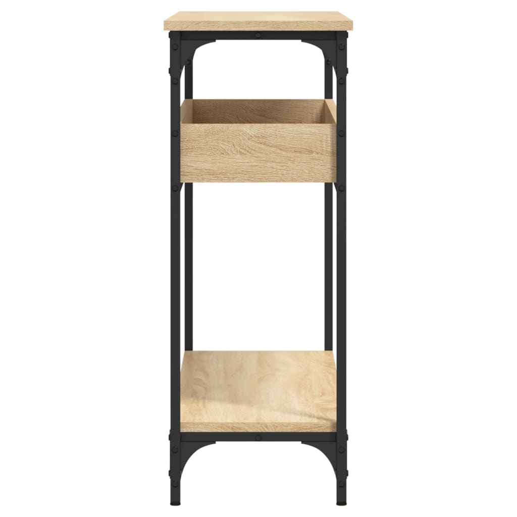 vidaXL Konsolentisch mit Ablage Sonoma-Eiche 100 x 29 x 75 cm Holzwerkstoff