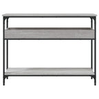 vidaXL Konsolentisch mit Ablage Grau Sonoma 100x29x75cm Holzwerkstoff