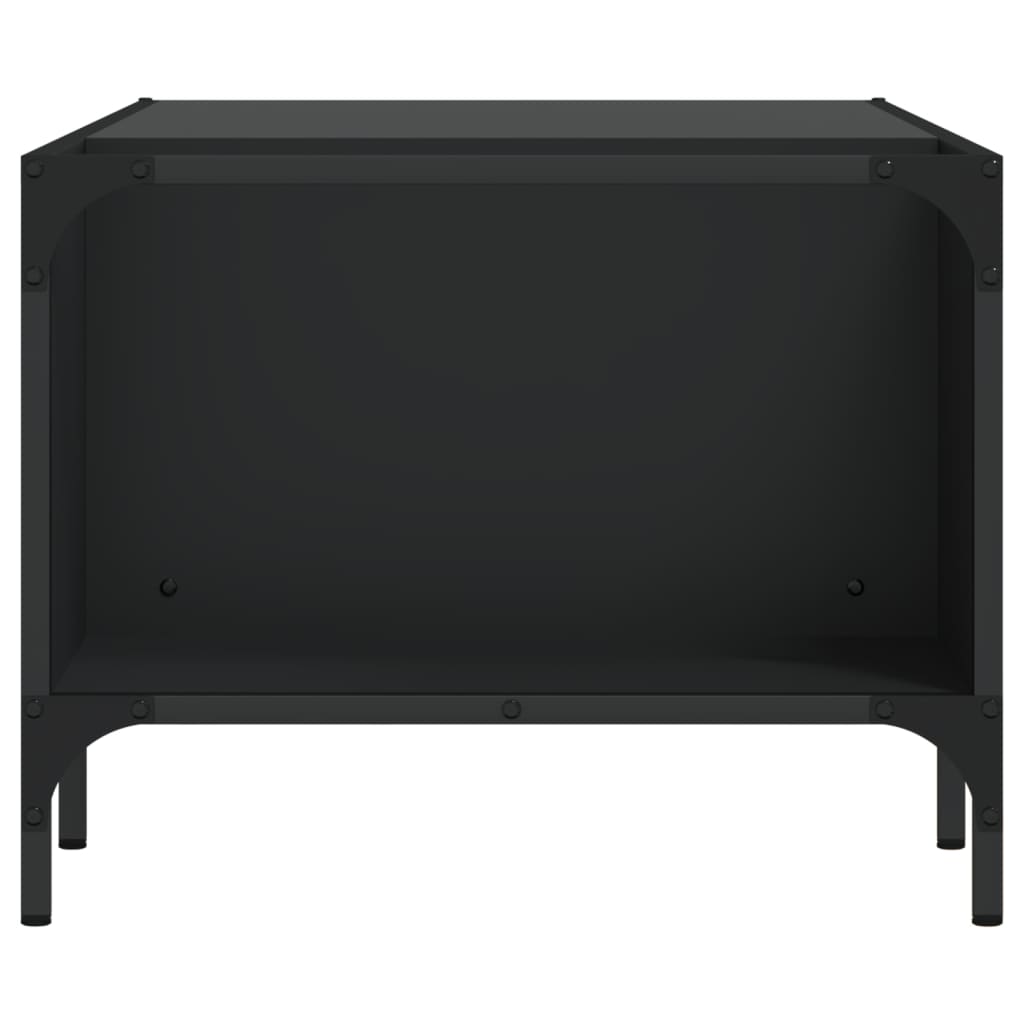 vidaXL Couchtisch mit Regal Schwarz 100x51x40 cm Holzwerkstoff