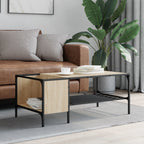vidaXL Couchtisch mit Regal Sonoma-Eiche 100x51x40 cm Holzwerkstoff