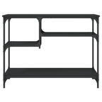 vidaXL Konsolentisch mit Ablagen Schwarz 100x35x75 cm