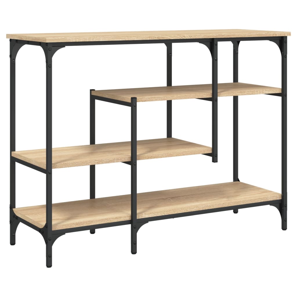 vidaXL Konsolentisch mit Ablagen Sonoma-Eiche 100x35x75 cm