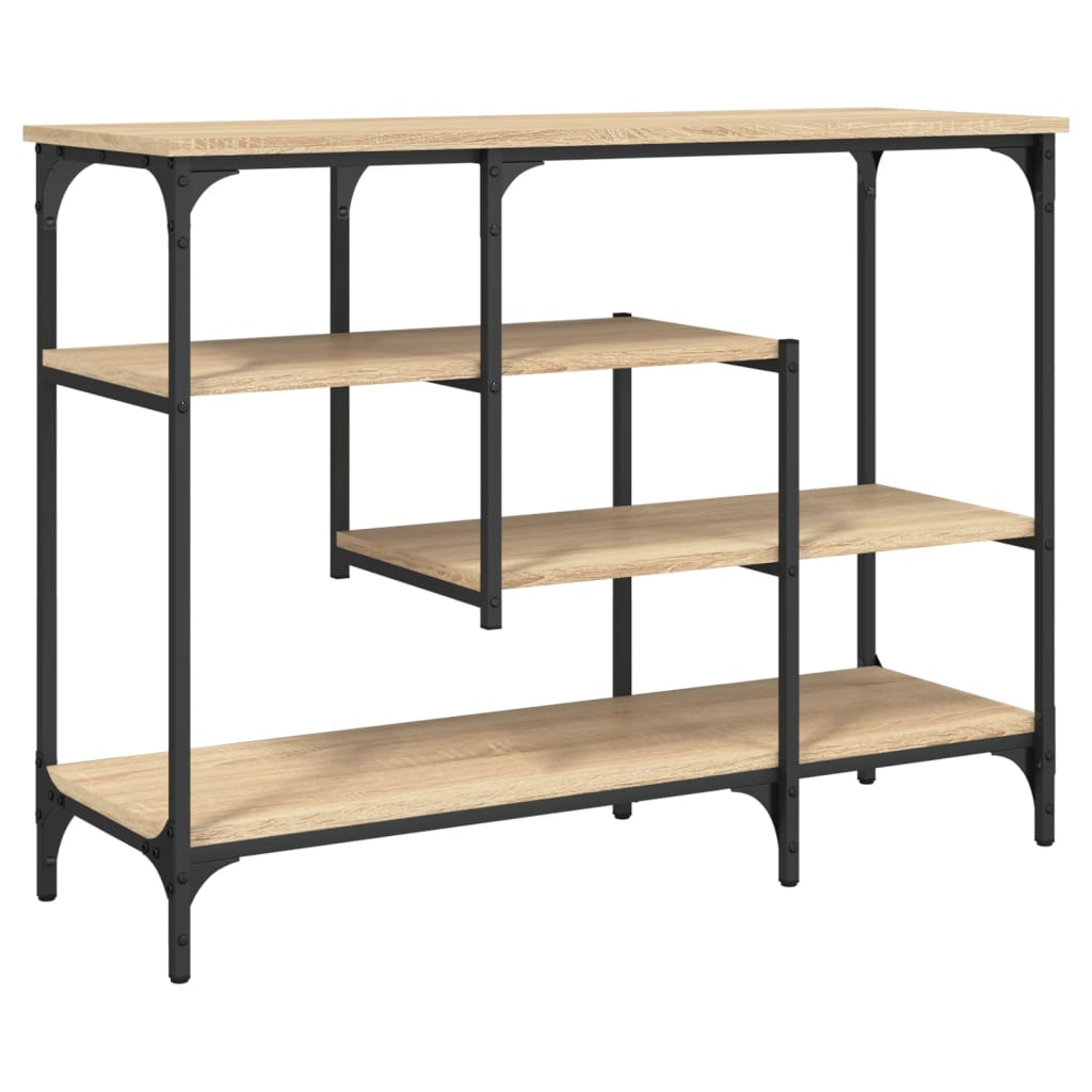 vidaXL Konsolentisch mit Ablagen Sonoma-Eiche 100x35x75 cm