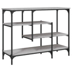 vidaXL Konsolentisch mit Ablagen Grau Sonoma 100x35x75 cm