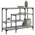 vidaXL Konsolentisch mit Ablagen Grau Sonoma 100x35x75 cm