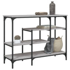 vidaXL Konsolentisch mit Ablagen Grau Sonoma 100x35x75 cm