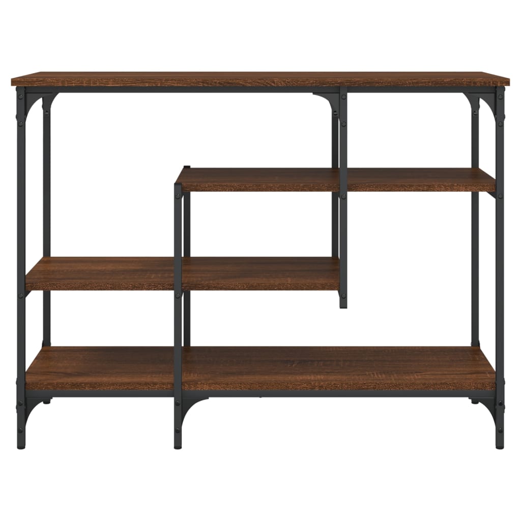 vidaXL Konsolentisch mit Ablagen Braun Eichen-Optik 100x35x75 cm