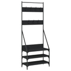 vidaXL Kleiderständer mit Schuhablage Schwarz 72x34x184 cm