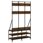 vidaXL Kleiderständer mit Schuhablage Braun Eichen-Optik 100x40x184 cm