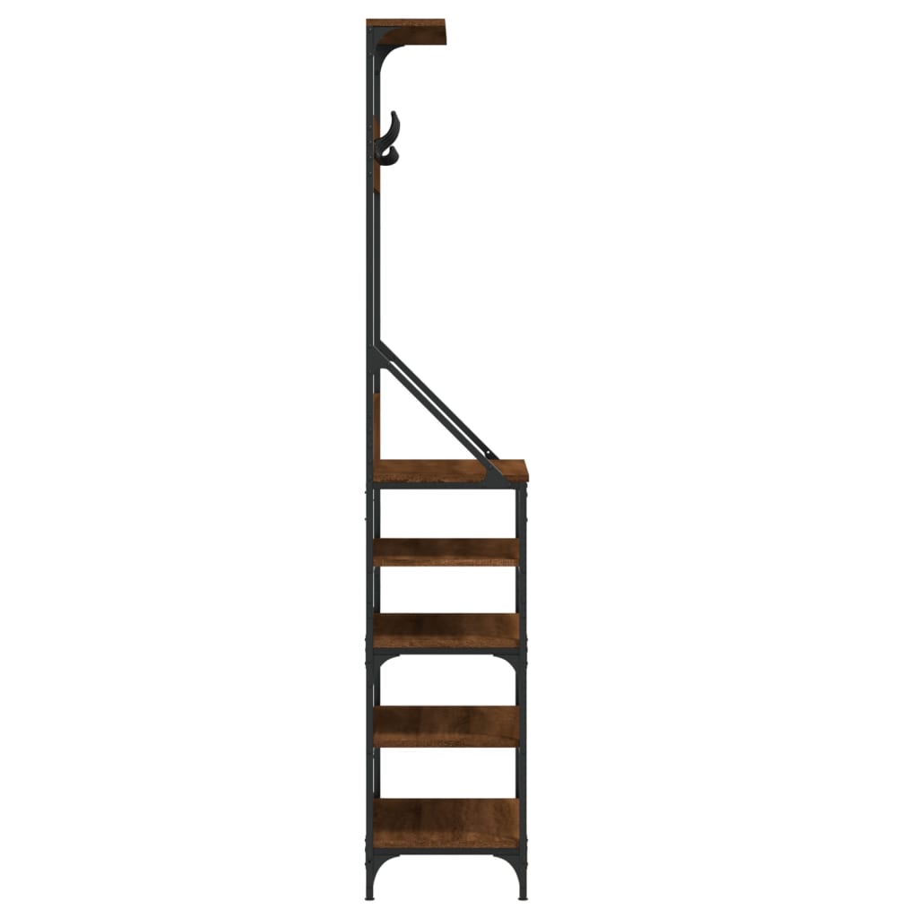 vidaXL Kleiderständer mit Schuhablage Braun Eiche-Optik 70x34x184 cm