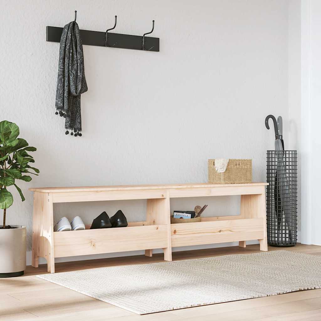 vidaXL Flurbank 160 x 28 x 45 cm Massivholz Kiefer