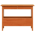 vidaXL Flurbank Wachsbraun 60x28x45 cm Massivholz Kiefer
