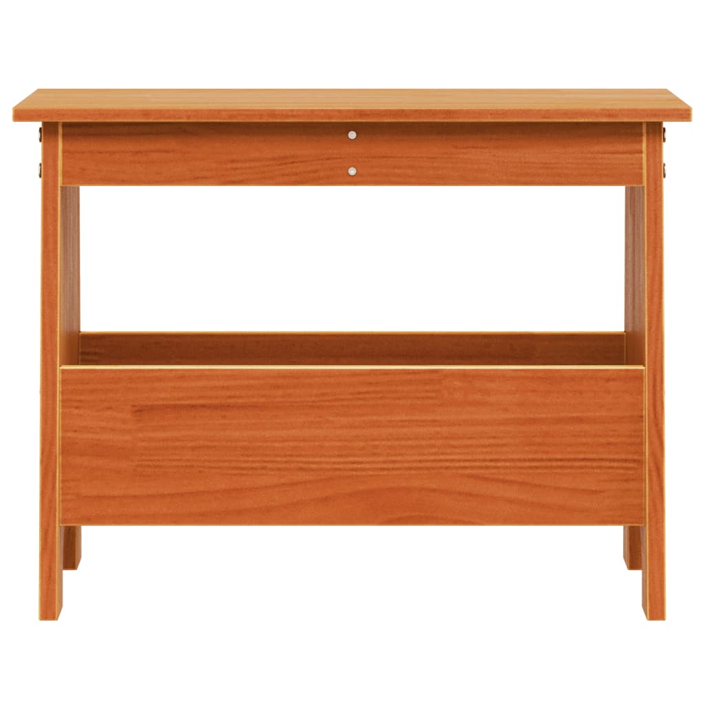 vidaXL Flurbank Wachsbraun 60x28x45 cm Massivholz Kiefer