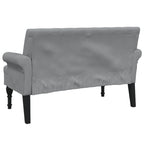 vidaXL Sitzbank mit Rückenlehne Hellgrau 120x62x75,5 cm Stoff