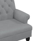 vidaXL Sitzbank mit Rückenlehne Hellgrau 120x62x75,5 cm Stoff