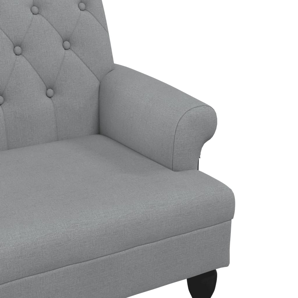 vidaXL Sitzbank mit Rückenlehne Hellgrau 120x62x75,5 cm Stoff