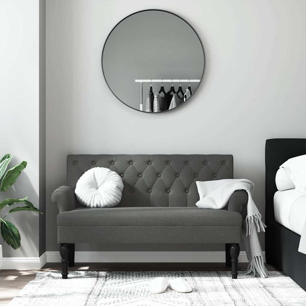 vidaXL Bank mit Rückenlehne Dunkelgrau 120 x 62 x 75,5 cm Stoff