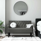 vidaXL Bank mit Rückenlehne Dunkelgrau 120 x 62 x 75,5 cm Stoff