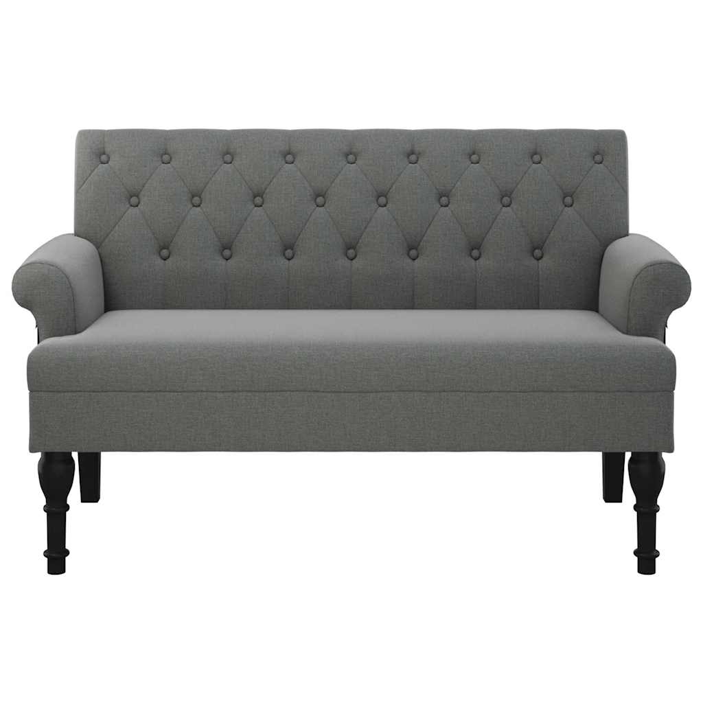 vidaXL Bank mit Rückenlehne Dunkelgrau 120 x 62 x 75,5 cm Stoff
