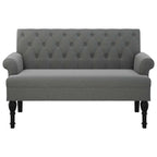 vidaXL Bank mit Rückenlehne Dunkelgrau 120 x 62 x 75,5 cm Stoff