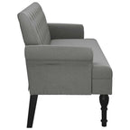 vidaXL Bank mit Rückenlehne Dunkelgrau 120 x 62 x 75,5 cm Stoff
