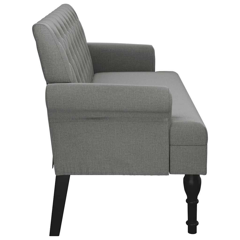 vidaXL Bank mit Rückenlehne Dunkelgrau 120 x 62 x 75,5 cm Stoff