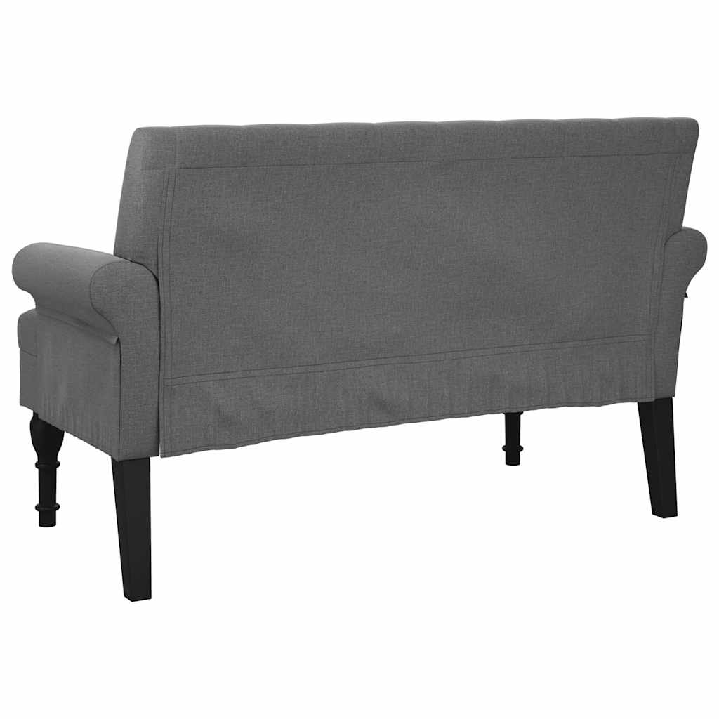 vidaXL Bank mit Rückenlehne Dunkelgrau 120 x 62 x 75,5 cm Stoff