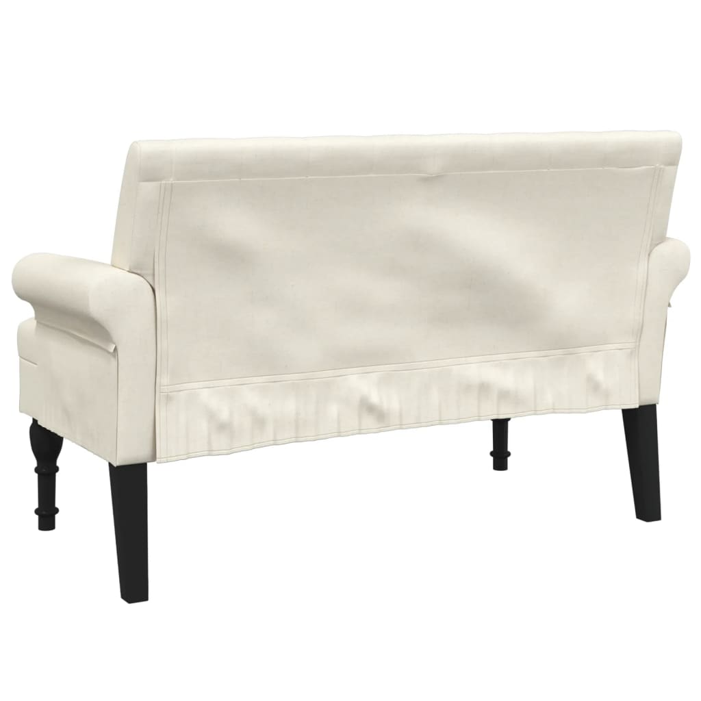 vidaXL Sitzbank mit Rückenlehne 120x62x75,5 cm Leinen