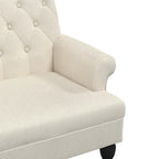 vidaXL Sitzbank mit Rückenlehne 120x62x75,5 cm Leinen