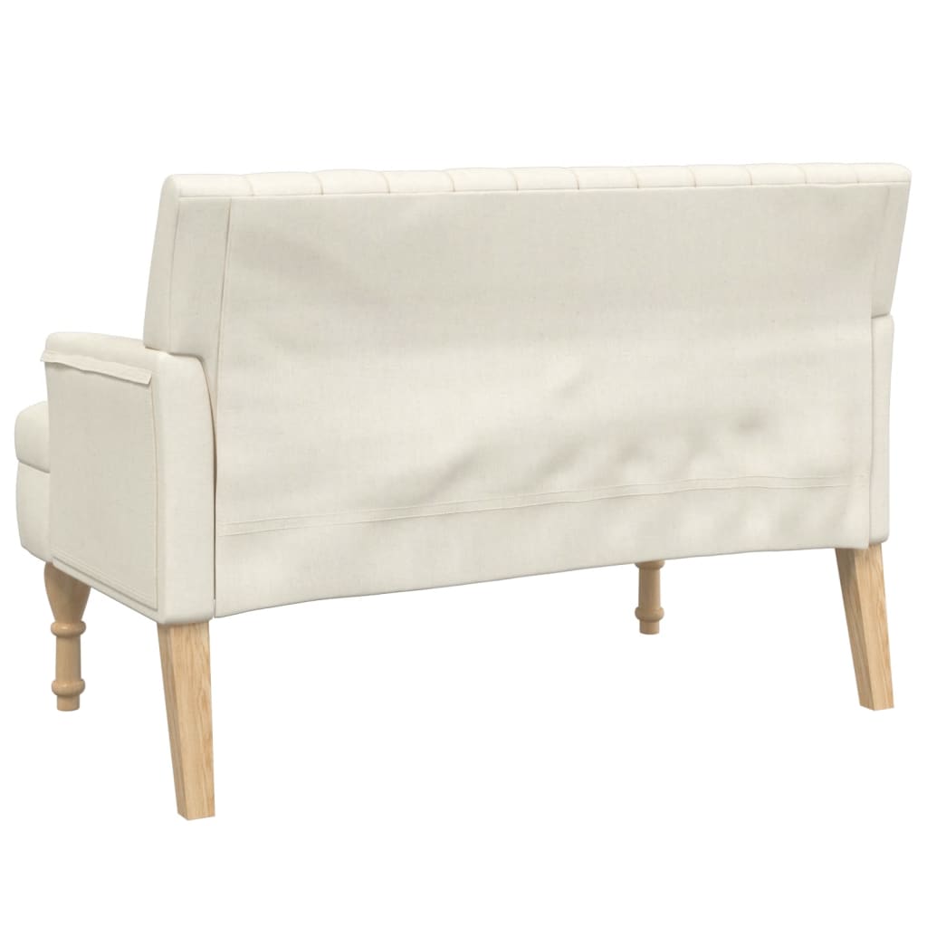 vidaXL Sitzbank mit Kissen 113x64,5x75,5 cm Leinen