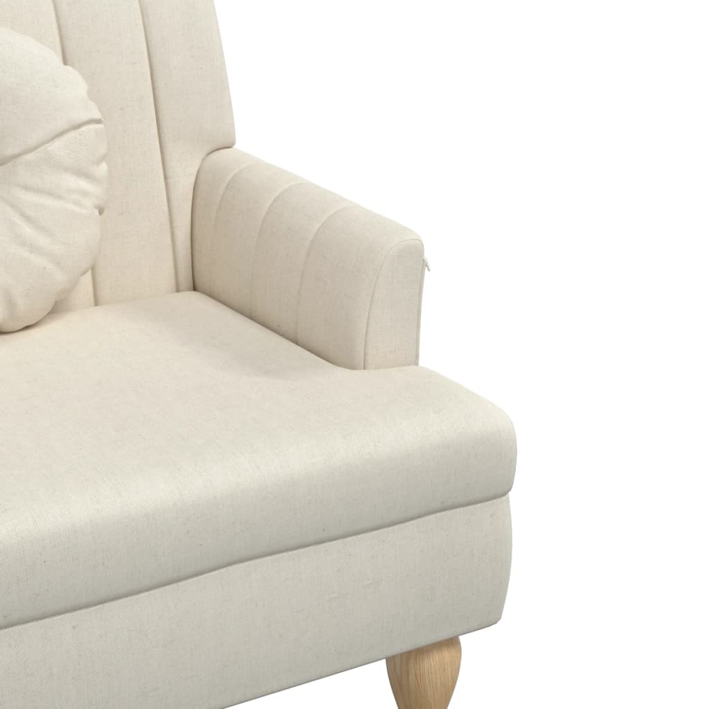 vidaXL Sitzbank mit Kissen 113x64,5x75,5 cm Leinen