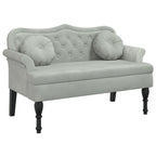 vidaXL Bank mit Kissen Hellgrau 120,5 x 65 x 75 cm Samt