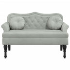 vidaXL Bank mit Kissen Hellgrau 120,5 x 65 x 75 cm Samt