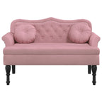 vidaXL Sitzbank mit Kissen Rosa 120,5x65x75 cm Samt