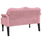 vidaXL Sitzbank mit Kissen Rosa 120,5x65x75 cm Samt