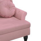 vidaXL Sitzbank mit Kissen Rosa 120,5x65x75 cm Samt