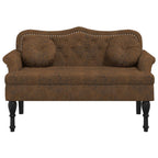 vidaXL Bank mit Kissen Braun 120,5 x 65 x 75 cm Wildlederimitat
