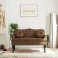 vidaXL Bank mit Kissen Braun 120,5 x 65 x 75 cm Wildlederimitat
