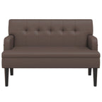 vidaXL Sitzbank mit Rückenlehne Braun 112x65,5x75 cm Kunstleder