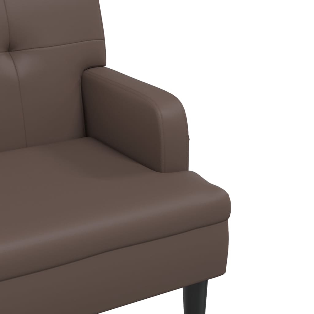 vidaXL Sitzbank mit Rückenlehne Braun 112x65,5x75 cm Kunstleder