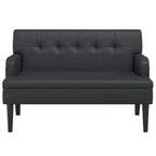vidaXL Bank mit Rückenlehne Schwarz 112x65,5x75 cm Kunstleder