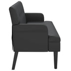 vidaXL Bank mit Rückenlehne Schwarz 112x65,5x75 cm Kunstleder