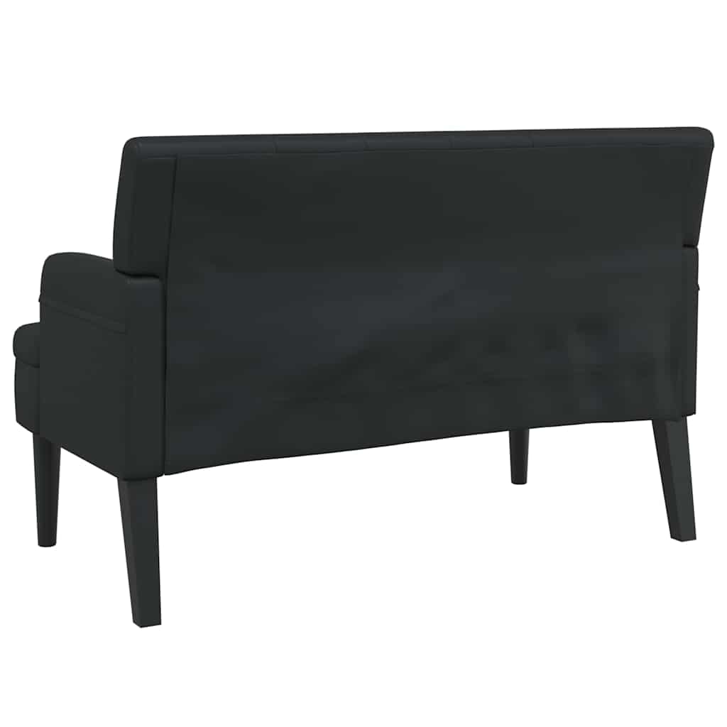 vidaXL Bank mit Rückenlehne Schwarz 112x65,5x75 cm Kunstleder