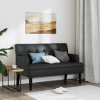 vidaXL Bank mit Rückenlehne Schwarz 112x65,5x75 cm Kunstleder