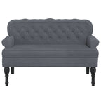 vidaXL Sitzbank mit Rückenlehne Dunkelgrau 119,5x64,5x75 cm Samt