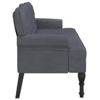 vidaXL Sitzbank mit Rückenlehne Dunkelgrau 119,5x64,5x75 cm Samt